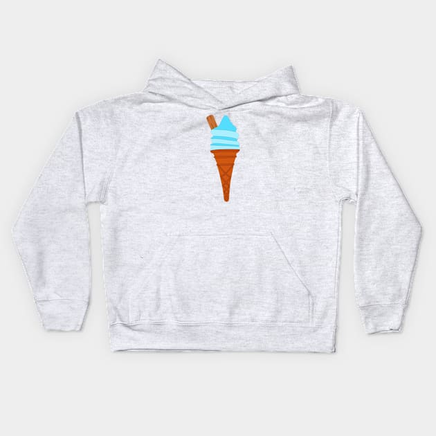 Bubblegum Ice Cream Kids Hoodie by Cool Duck's Tees